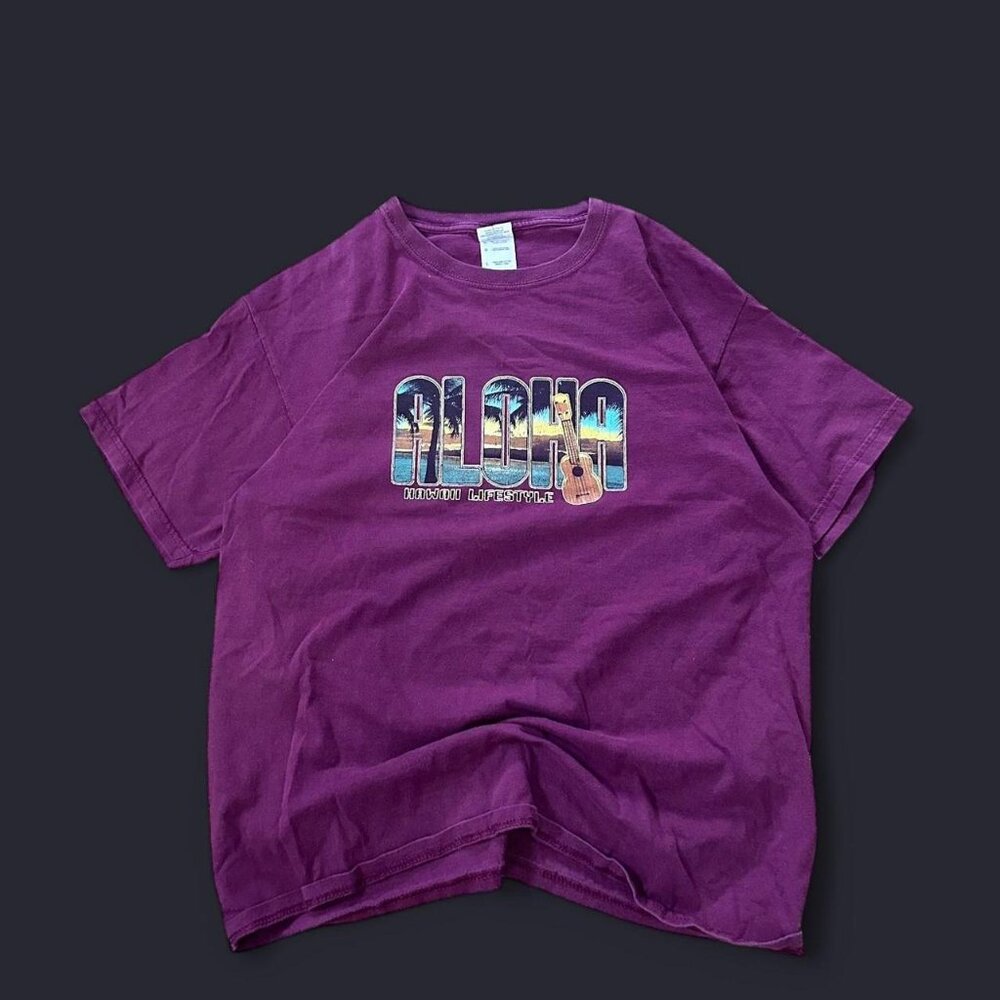 Aloha hawaii island surf tee